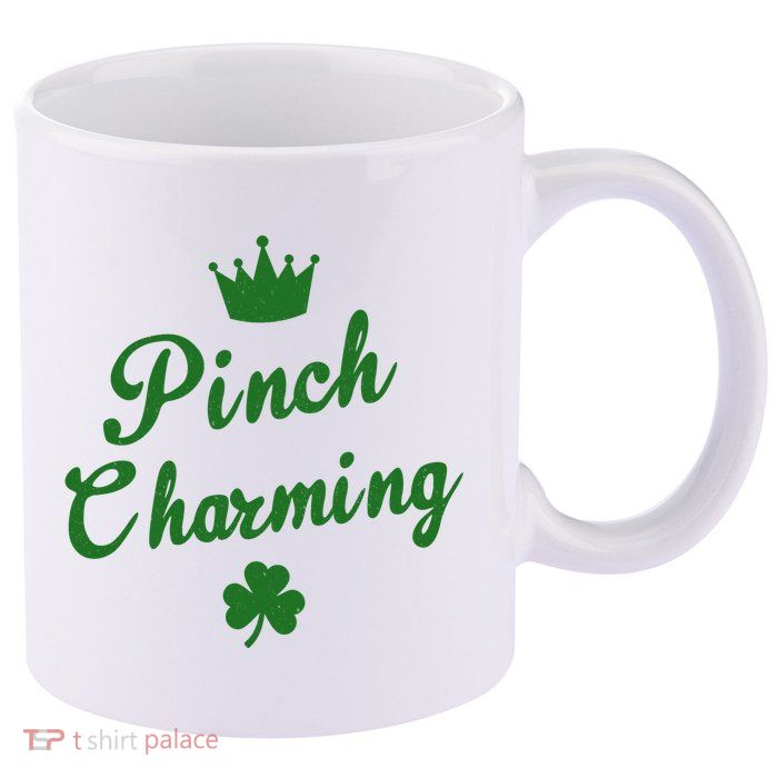 Pinch Charming St Patricks Day 11oz C Handle Ceramic Mug