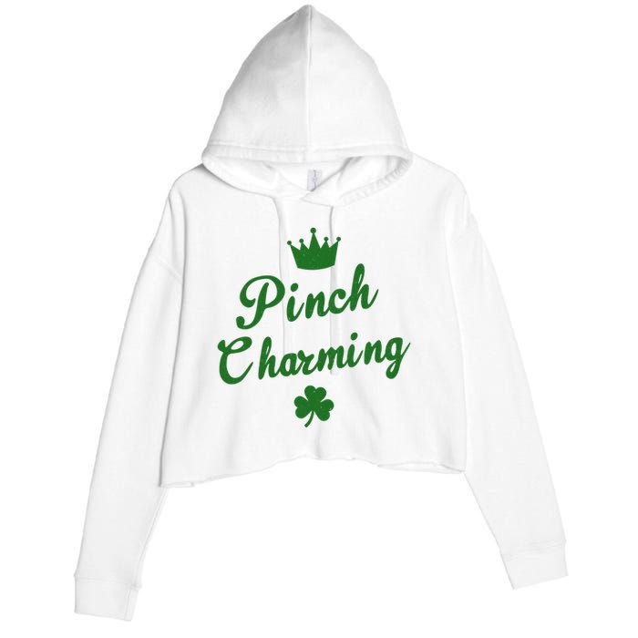 Pinch Charming St Patricks Day Crop Fleece Hoodie