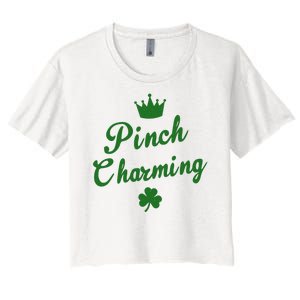 Pinch Charming St Patricks Day Women's Crop Top Tee