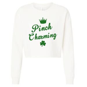 Pinch Charming St Patricks Day Cropped Pullover Crew