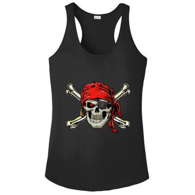 Pirate Costume Skull And Crossbones Jolly Roger Pirate Ladies PosiCharge Competitor Racerback Tank