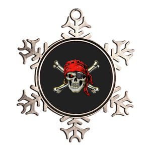 Pirate Costume Skull And Crossbones Jolly Roger Pirate Metallic Star Ornament