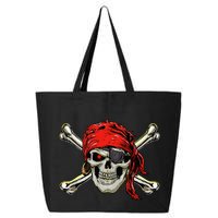 Pirate Costume Skull And Crossbones Jolly Roger Pirate 25L Jumbo Tote
