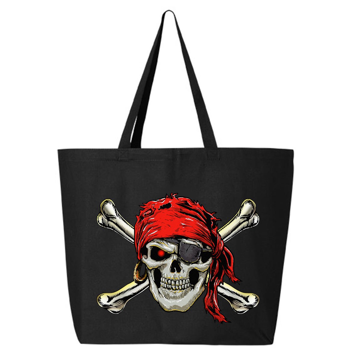 Pirate Costume Skull And Crossbones Jolly Roger Pirate 25L Jumbo Tote