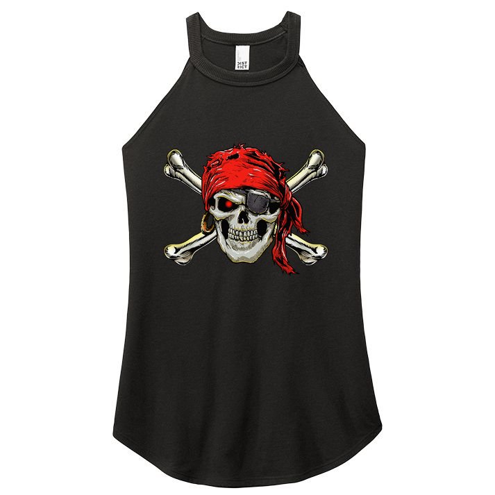 Pirate Costume Skull And Crossbones Jolly Roger Pirate Women's Perfect Tri Rocker Tank