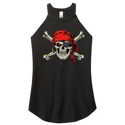 Pirate Costume Skull And Crossbones Jolly Roger Pirate Women's Perfect Tri Rocker Tank