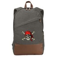 Pirate Costume Skull And Crossbones Jolly Roger Pirate Cotton Canvas Backpack