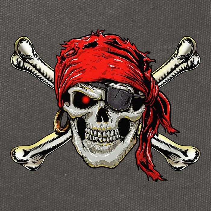 Pirate Costume Skull And Crossbones Jolly Roger Pirate Cotton Canvas Backpack
