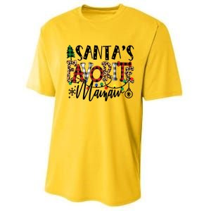 Personalized Christmas Santa Favorite Mamaw Grandma Gift Performance Sprint T-Shirt