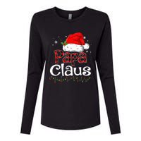 Papa Claus Santa Funny Christmas Pajama Matching Family  Womens Cotton Relaxed Long Sleeve T-Shirt