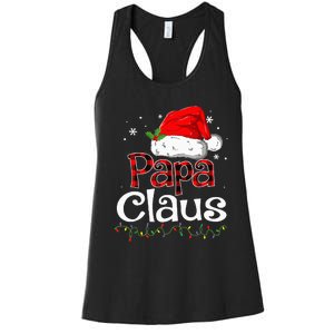 Papa Claus Santa Funny Christmas Pajama Matching Family  Women's Racerback Tank