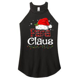 Papa Claus Santa Funny Christmas Pajama Matching Family  Women's Perfect Tri Rocker Tank