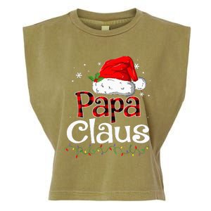 Papa Claus Santa Funny Christmas Pajama Matching Family  Garment-Dyed Women's Muscle Tee