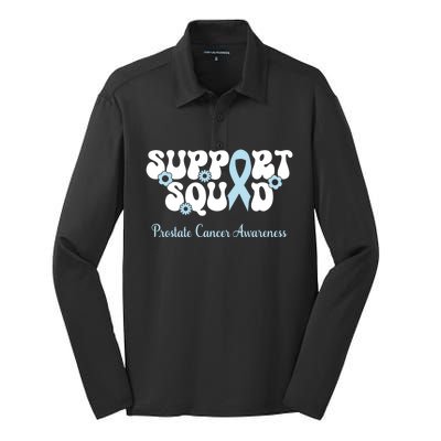 Prostate Cancer Support Squad Prostate Cancer Awareness Great Gift Silk Touch Performance Long Sleeve Polo