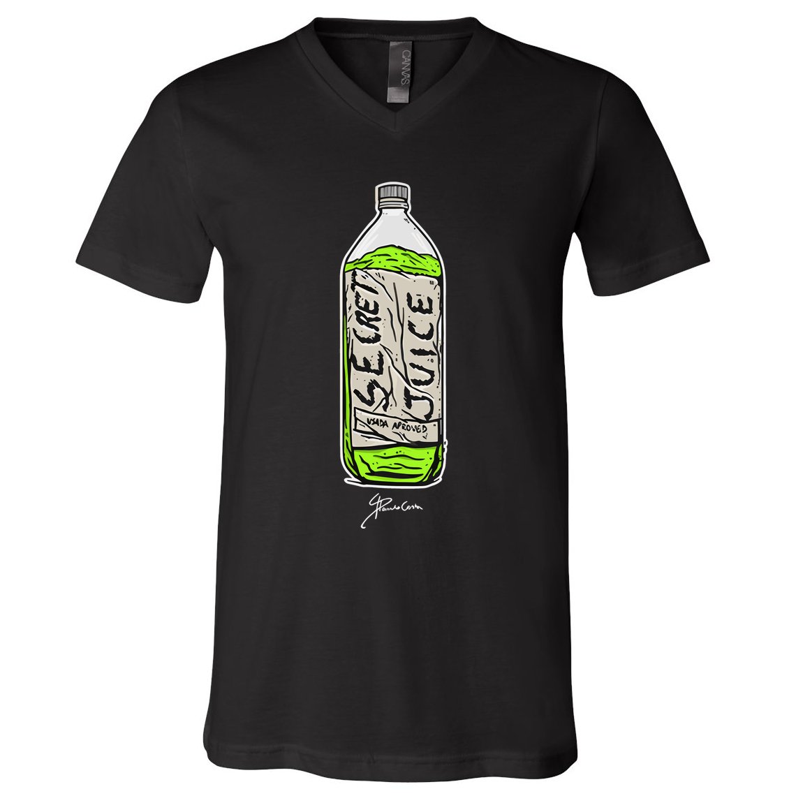 Paulo Costa Secret Juice Bottle V-Neck T-Shirt
