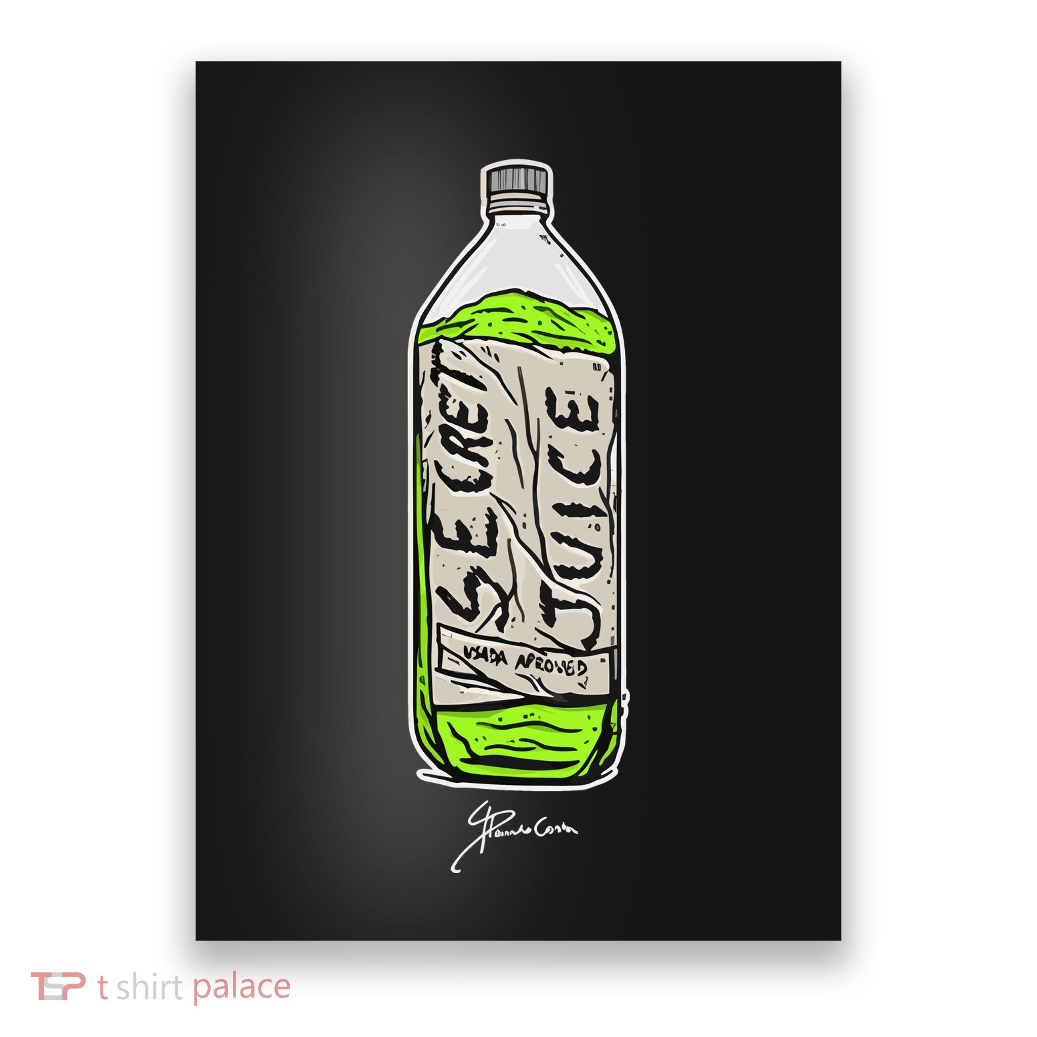 Paulo Costa Secret Juice Bottle Poster