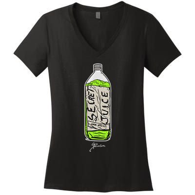 Paulo Costa Secret Juice Bottle Women's V-Neck T-Shirt