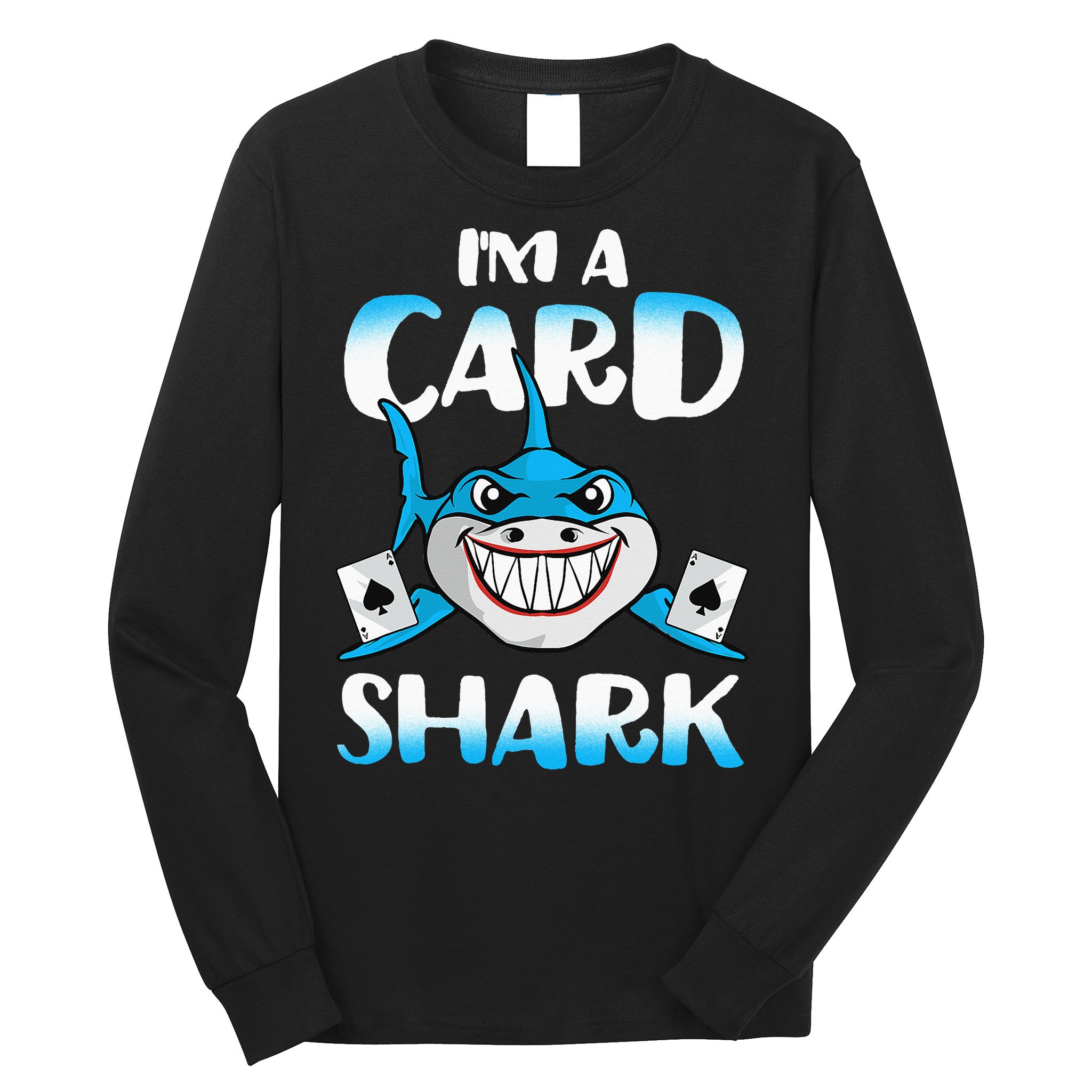 Poker Card Shark Casino Gamble Beach Long Sleeve Shirt