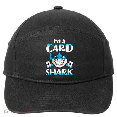 Poker Card Shark Casino Gamble Beach 7-Panel Snapback Hat