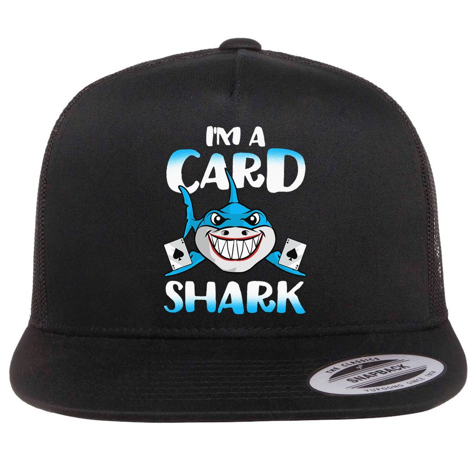 Poker Card Shark Casino Gamble Beach Flat Bill Trucker Hat