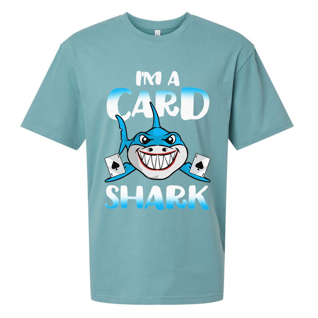 Poker Card Shark Casino Gamble Beach Sueded Cloud Jersey T-Shirt