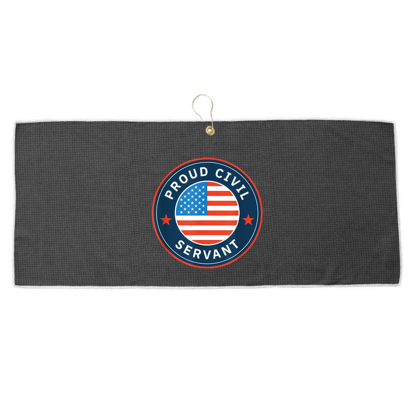 Proud Civil Servant Support Federal Workers Large Microfiber Waffle Golf Towel