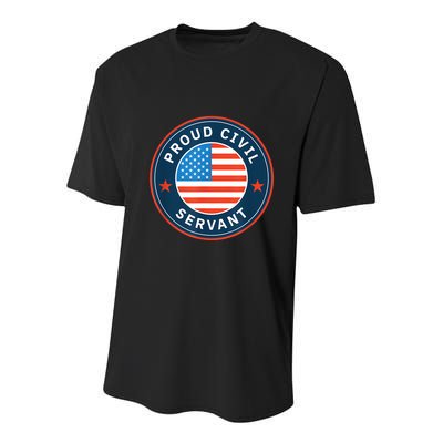 Proud Civil Servant Support Federal Workers Youth Performance Sprint T-Shirt