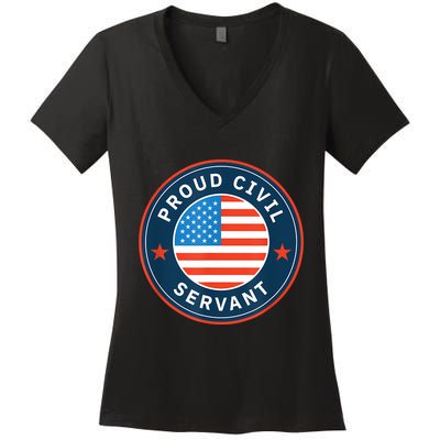 Proud Civil Servant Support Federal Workers Women's V-Neck T-Shirt