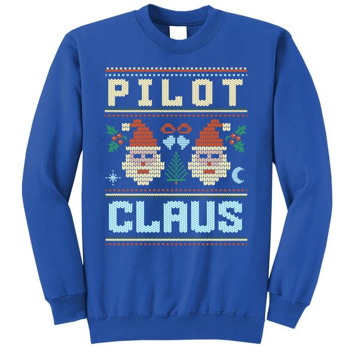 Pilot Claus Santa Flying Ugly Christmas Matching Aviator Funny Gift Sweatshirt