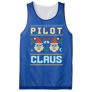 Pilot Claus Santa Flying Ugly Christmas Matching Aviator Funny Gift Mesh Reversible Basketball Jersey Tank