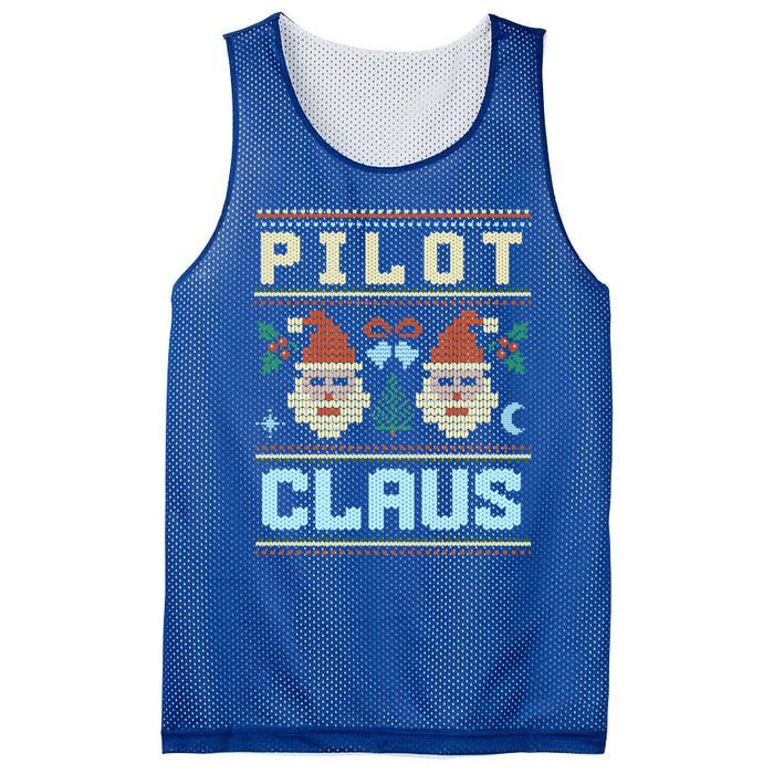 Pilot Claus Santa Flying Ugly Christmas Matching Aviator Funny Gift Mesh Reversible Basketball Jersey Tank