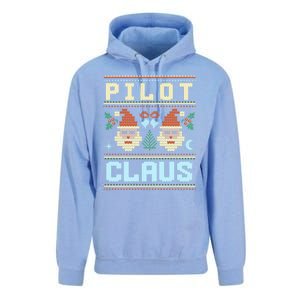 Pilot Claus Santa Flying Ugly Christmas Matching Aviator Funny Gift Unisex Surf Hoodie