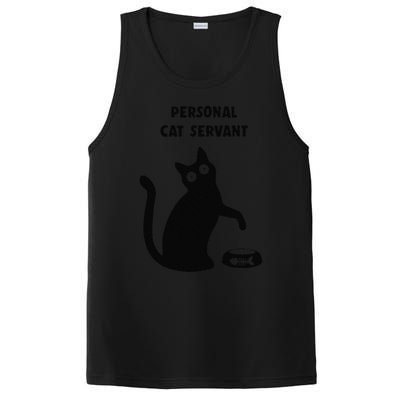 Personal Cat Servant Black Cat Lover Cat Mom Dad Gift PosiCharge Competitor Tank