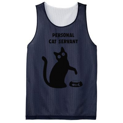 Personal Cat Servant Black Cat Lover Cat Mom Dad Gift Mesh Reversible Basketball Jersey Tank