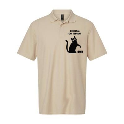 Personal Cat Servant Black Cat Lover Cat Mom Dad Gift Softstyle Adult Sport Polo