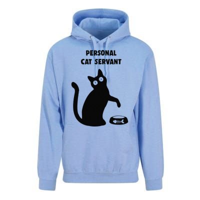 Personal Cat Servant Black Cat Lover Cat Mom Dad Gift Unisex Surf Hoodie