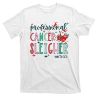 Professional Cancer Sleigher Oncology Nurse Christmas Women T-Shirt