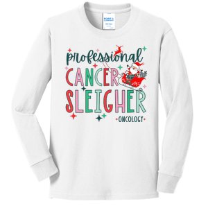 Professional Cancer Sleigher Oncology Nurse Christmas Women Kids Long Sleeve Shirt