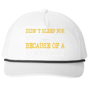 Programmer Computer Software Engineer Web Developer Coder Snapback Five-Panel Rope Hat