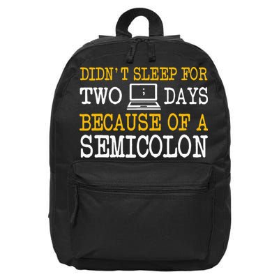 Programmer Computer Software Engineer Web Developer Coder 16 in Basic Backpack