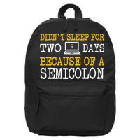 Programmer Computer Software Engineer Web Developer Coder 16 in Basic Backpack