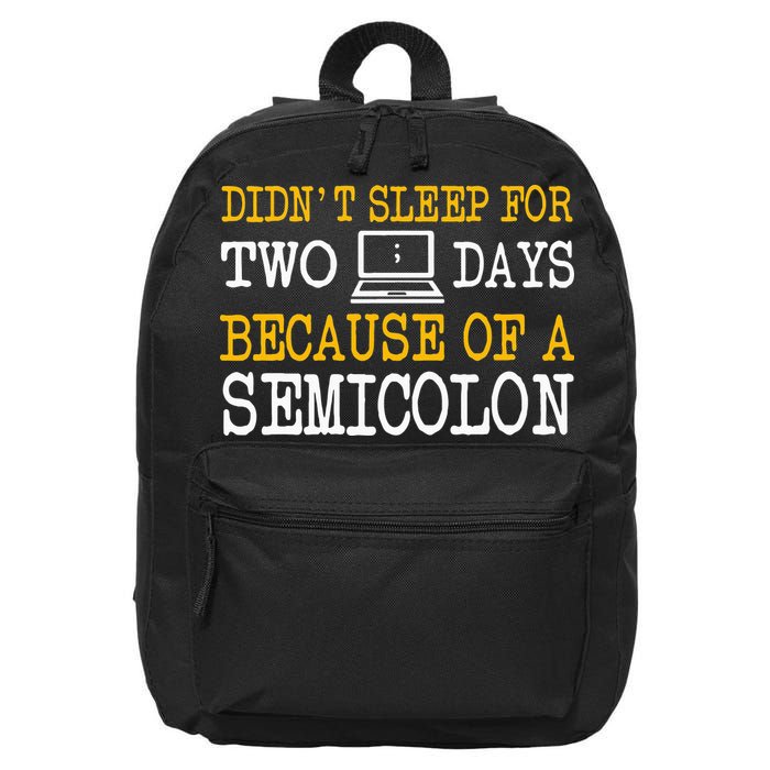 Programmer Computer Software Engineer Web Developer Coder 16 in Basic Backpack