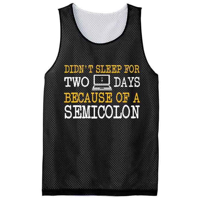 Programmer Computer Software Engineer Web Developer Coder Mesh Reversible Basketball Jersey Tank