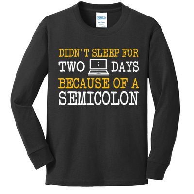 Programmer Computer Software Engineer Web Developer Coder Kids Long Sleeve Shirt