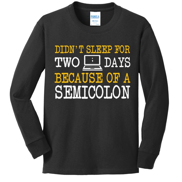 Programmer Computer Software Engineer Web Developer Coder Kids Long Sleeve Shirt