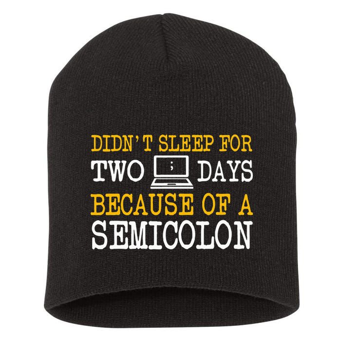 Programmer Computer Software Engineer Web Developer Coder Short Acrylic Beanie
