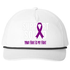 Pancreatic Cancer Support Squad Pancreatic Cancer Awareness Gift Snapback Five-Panel Rope Hat