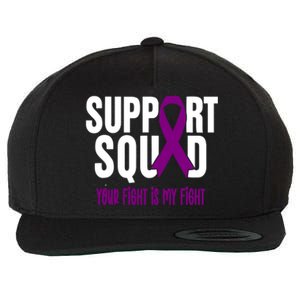 Pancreatic Cancer Support Squad Pancreatic Cancer Awareness Gift Wool Snapback Cap