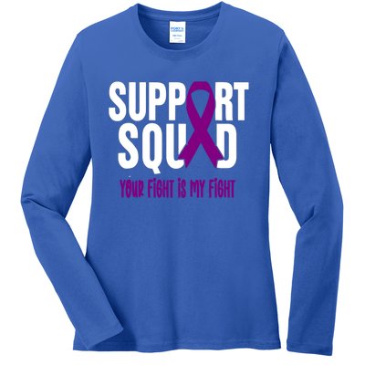 Pancreatic Cancer Support Squad Pancreatic Cancer Awareness Gift Ladies Long Sleeve Shirt