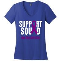 Pancreatic Cancer Support Squad Pancreatic Cancer Awareness Gift Women's V-Neck T-Shirt